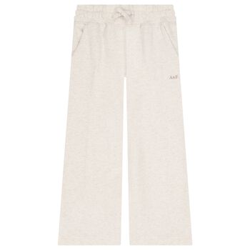 بنطال رياضي للبنات بالشعار باللون العاجي 