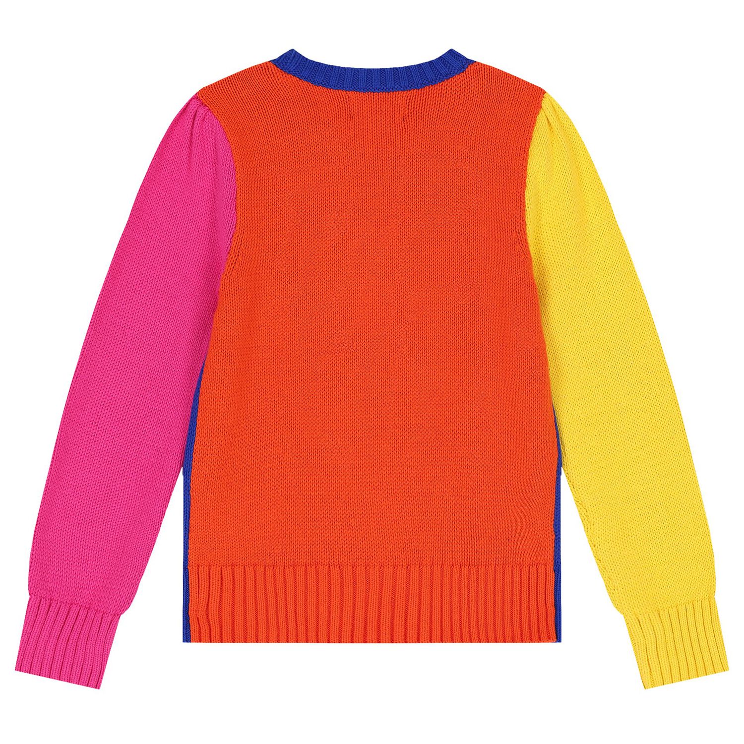 Girls Blue Polo Bear Knitted Top, 1, hi-res image number null