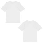 Boys White Logo T-Shirts (2 Pack), 1, hi-res