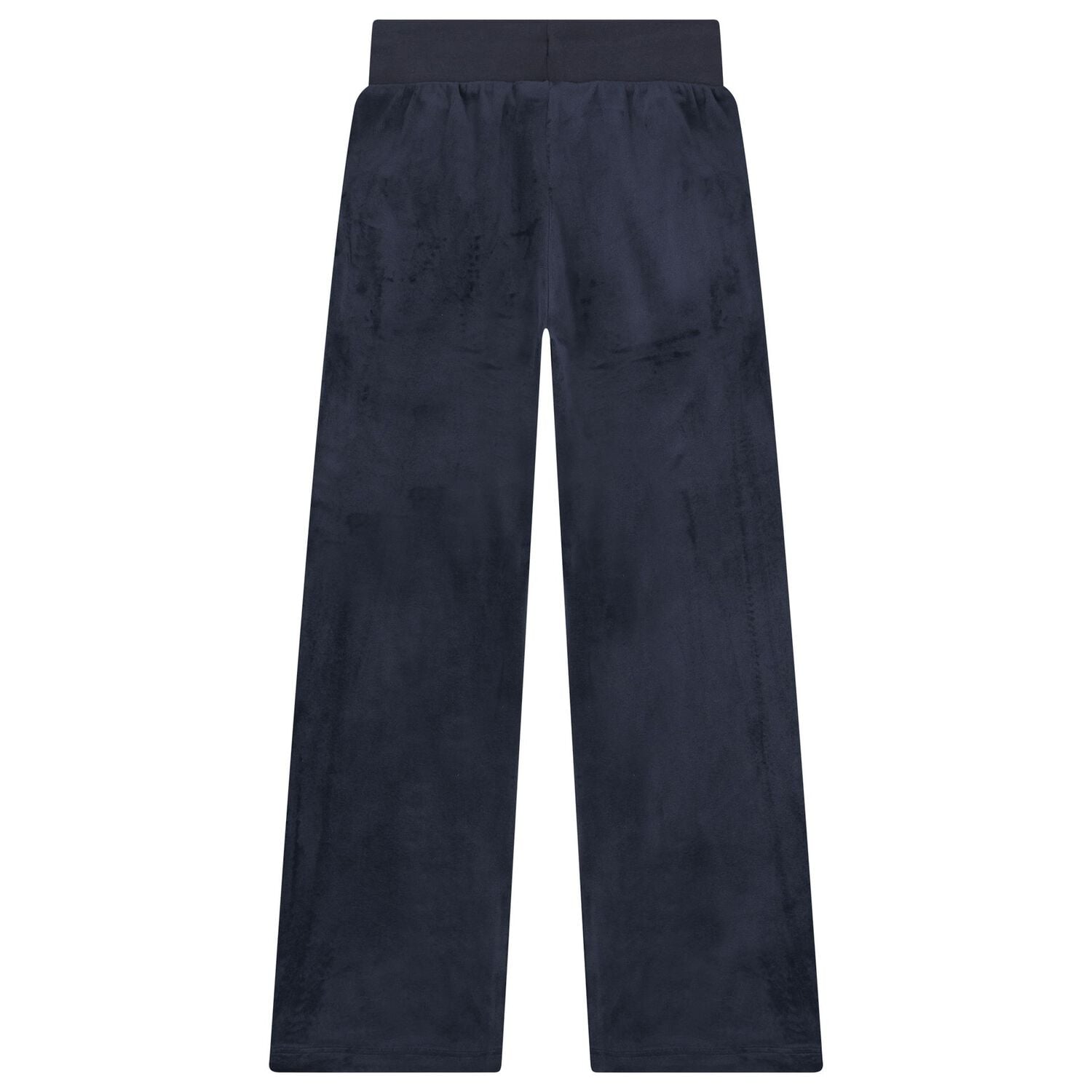 Girls Navy Blue Crystal Embellished Diamant&eacute; Logo Trousers, 1, hi-res