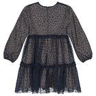 Girls Navy Blue Heart Tulle Dress, 1, hi-res