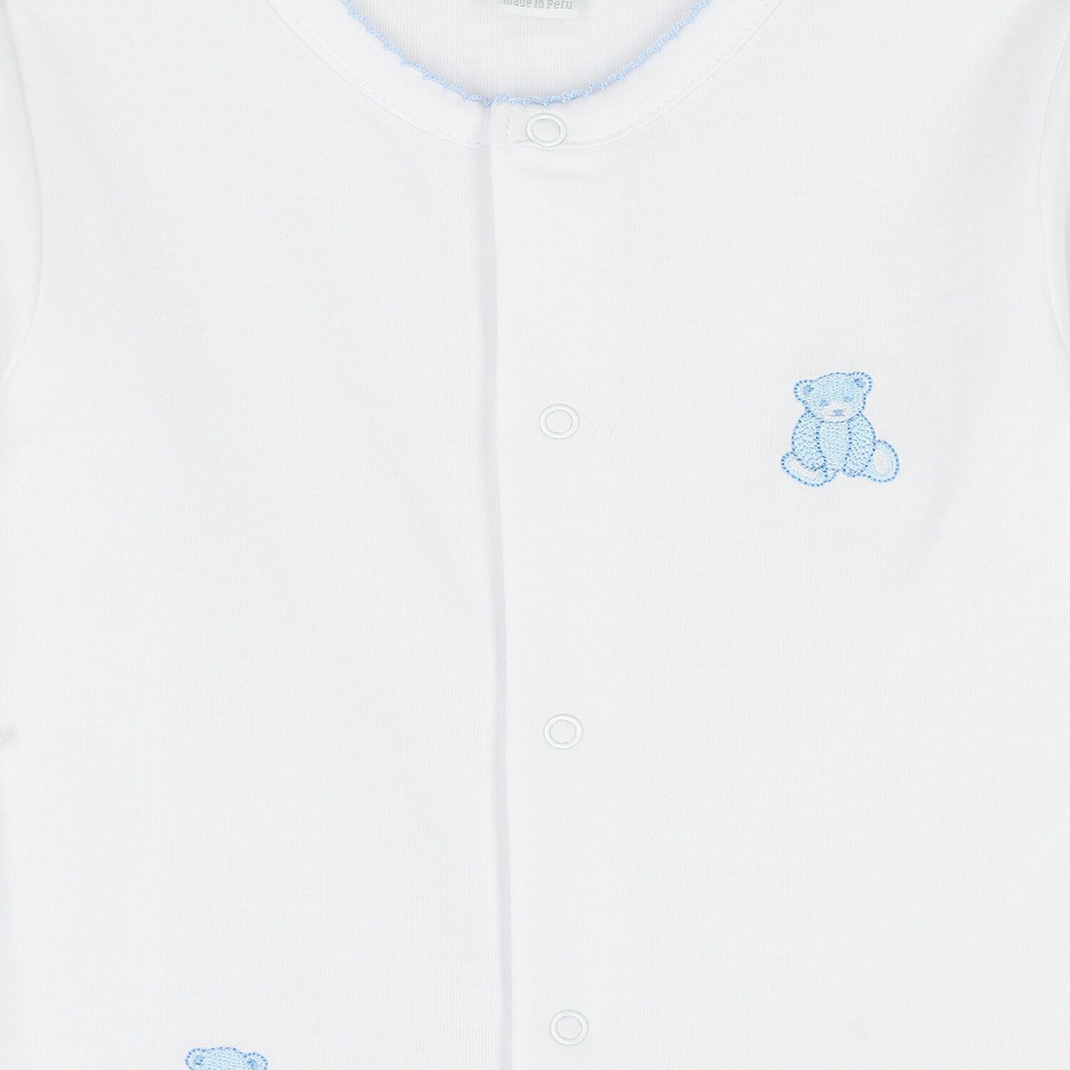 Baby Boys White & Blue Teddy Bear Babygrow Gift Set, 1, hi-res