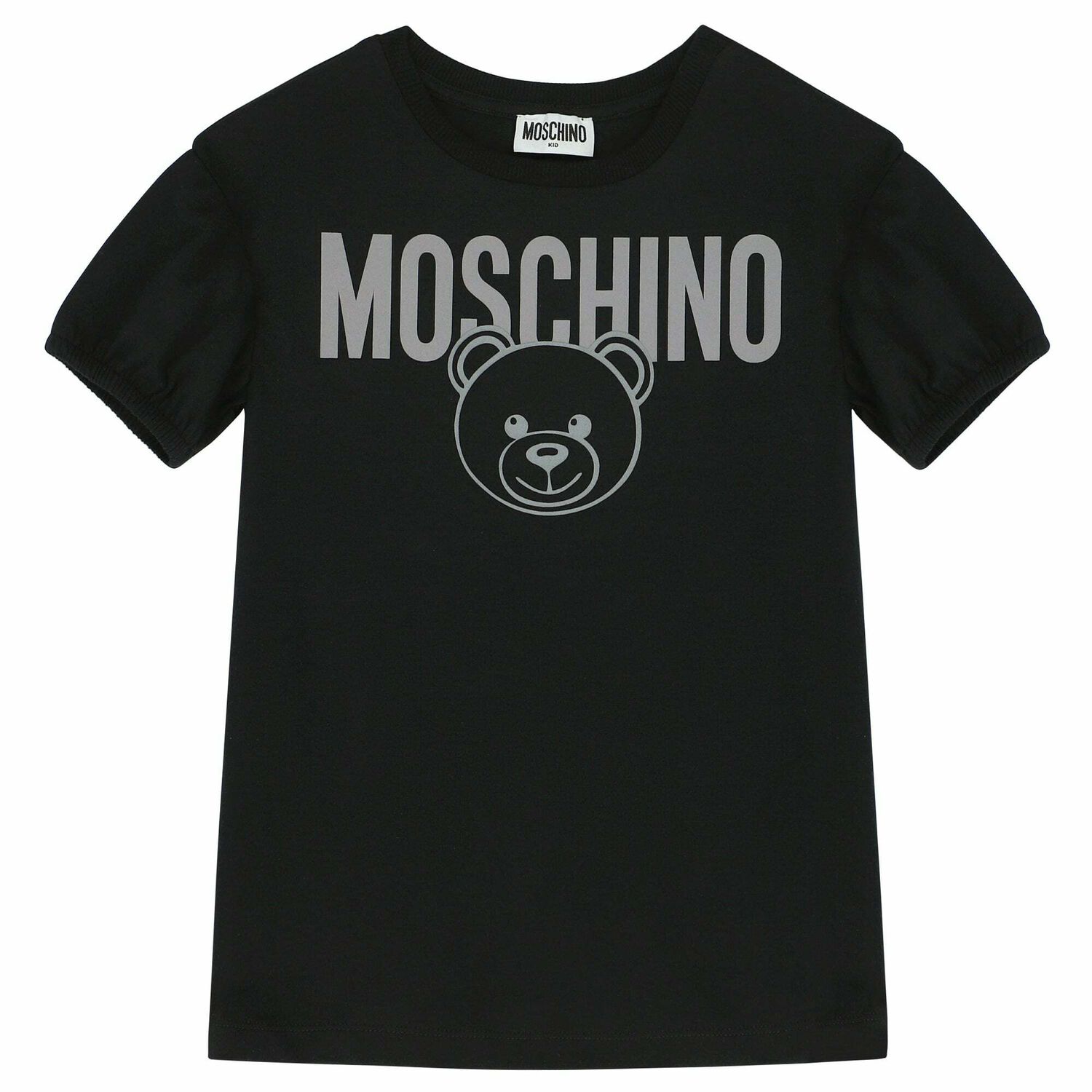 تيشيرت بالشعار باللون الاسود للبنات, 2, hi-res