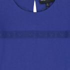 تيشيرت بالشعار باللون الازرق للبنات, 1, hi-res