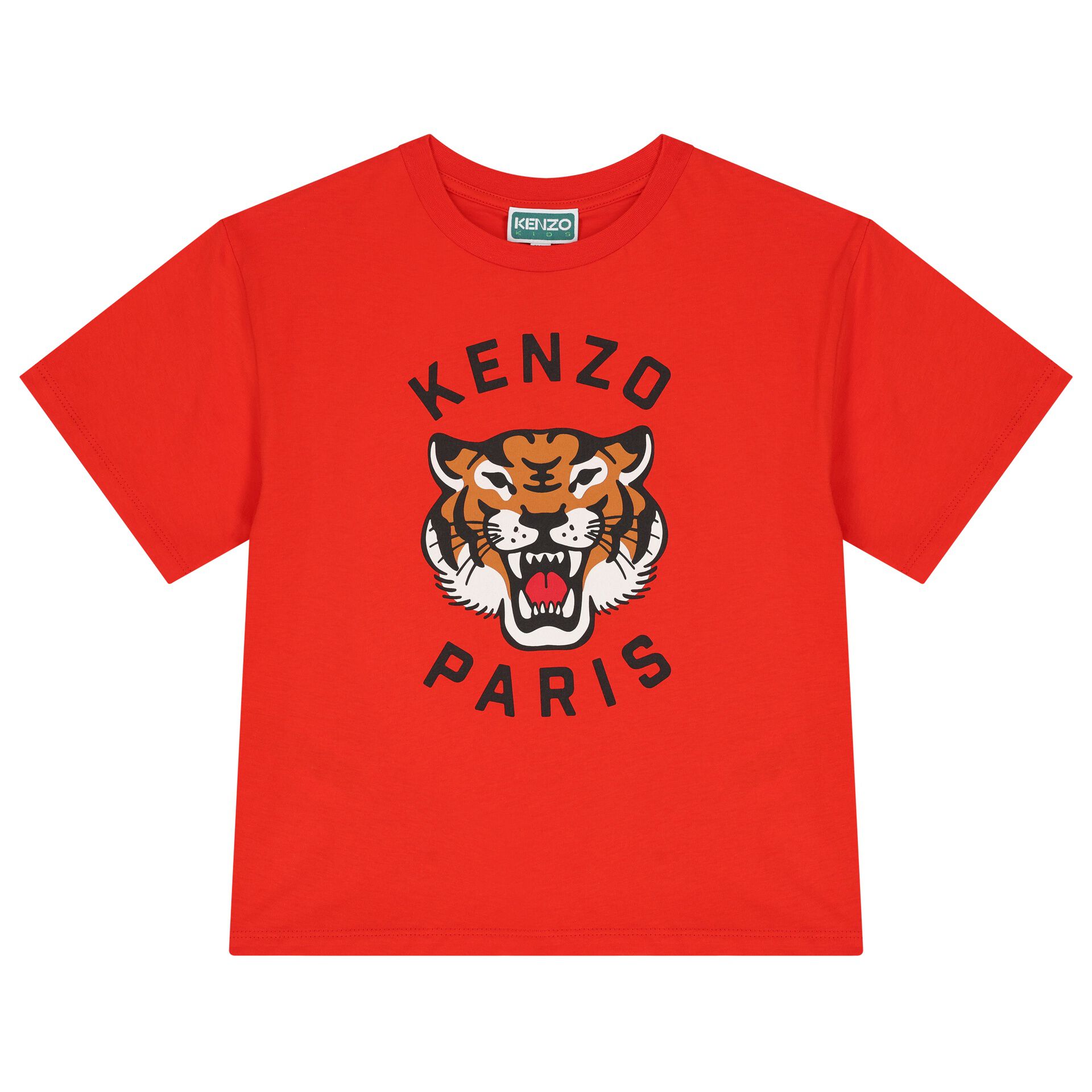 KENZO KIDS Boys Red Tiger T Shirt Junior Couture UAE