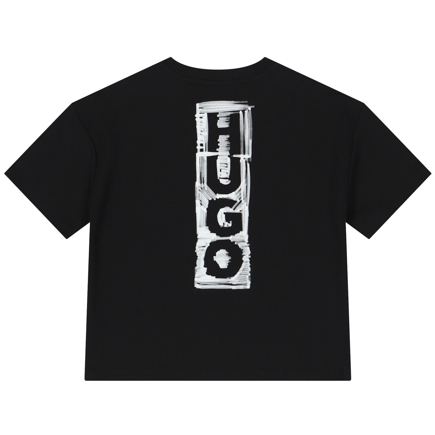 Boys Black Logo Oversized T-Shirt, 3, hi-res image number null