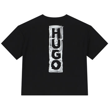 Boys Black Logo Oversized T-Shirt