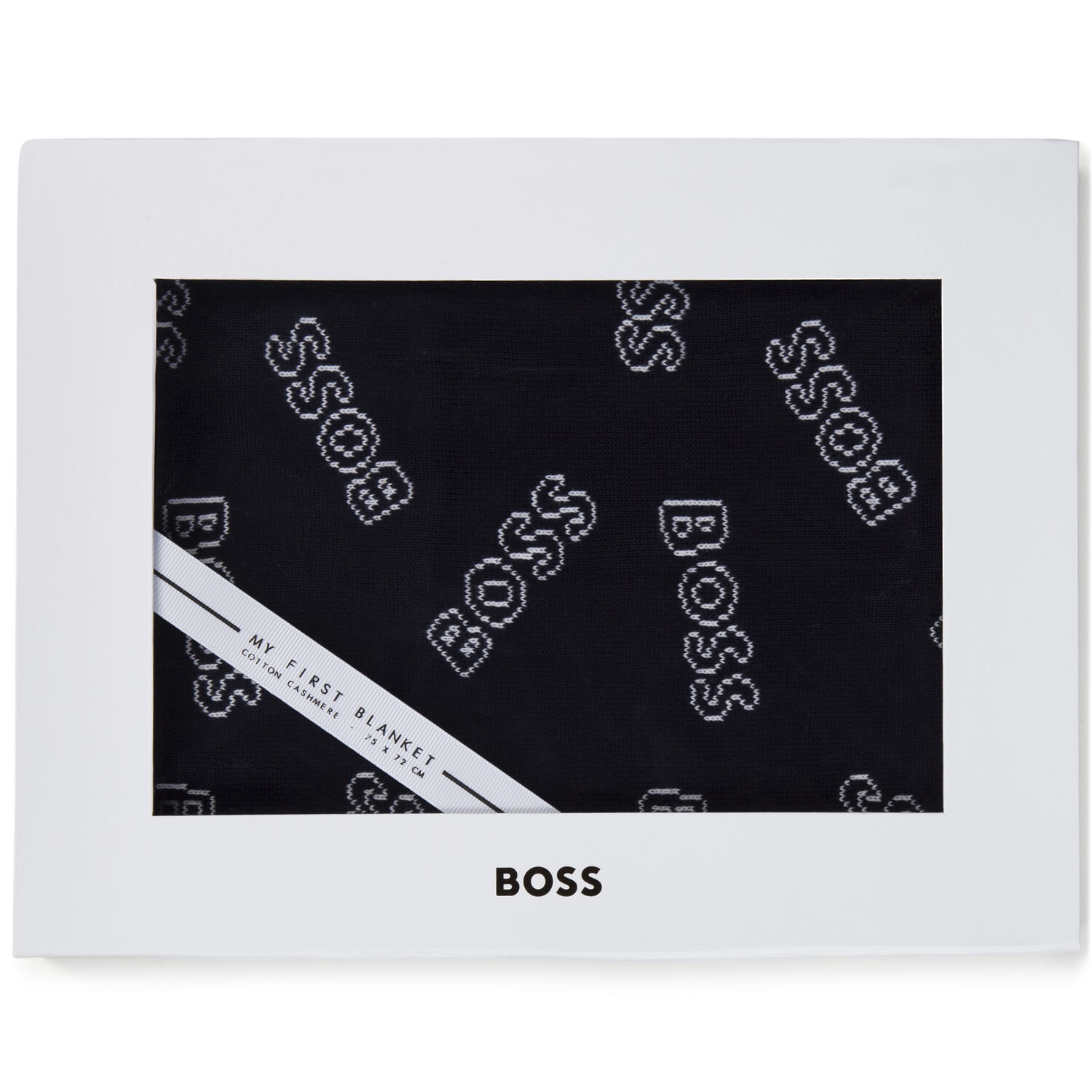 Baby Boys Grey Logo Blanket, 4, hi-res