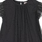 Girls Grey Dots Tulle Dress, 1, hi-res