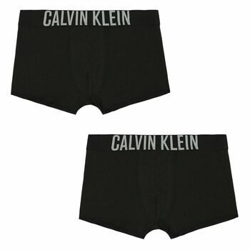 Boys Black Boxer Shorts ( 2-Pack )
