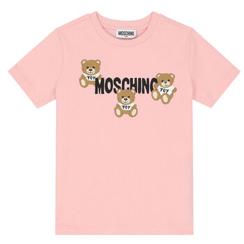 Pink Teddy Bear Logo T-Shirt