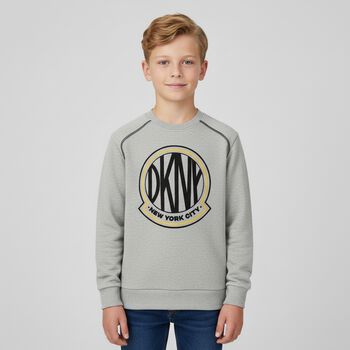 Grey & Black Logo Reversible Sweatshirt, 1 Grey & Black Logo Reversible Sweatshirt