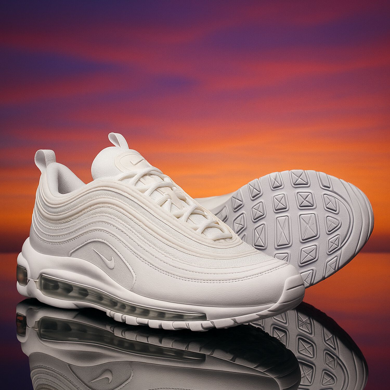 White Nike Air Max 97 Trainers, 1, hi-res