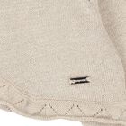 Younger Girls Beige Knitted Cardigan, 1, hi-res
