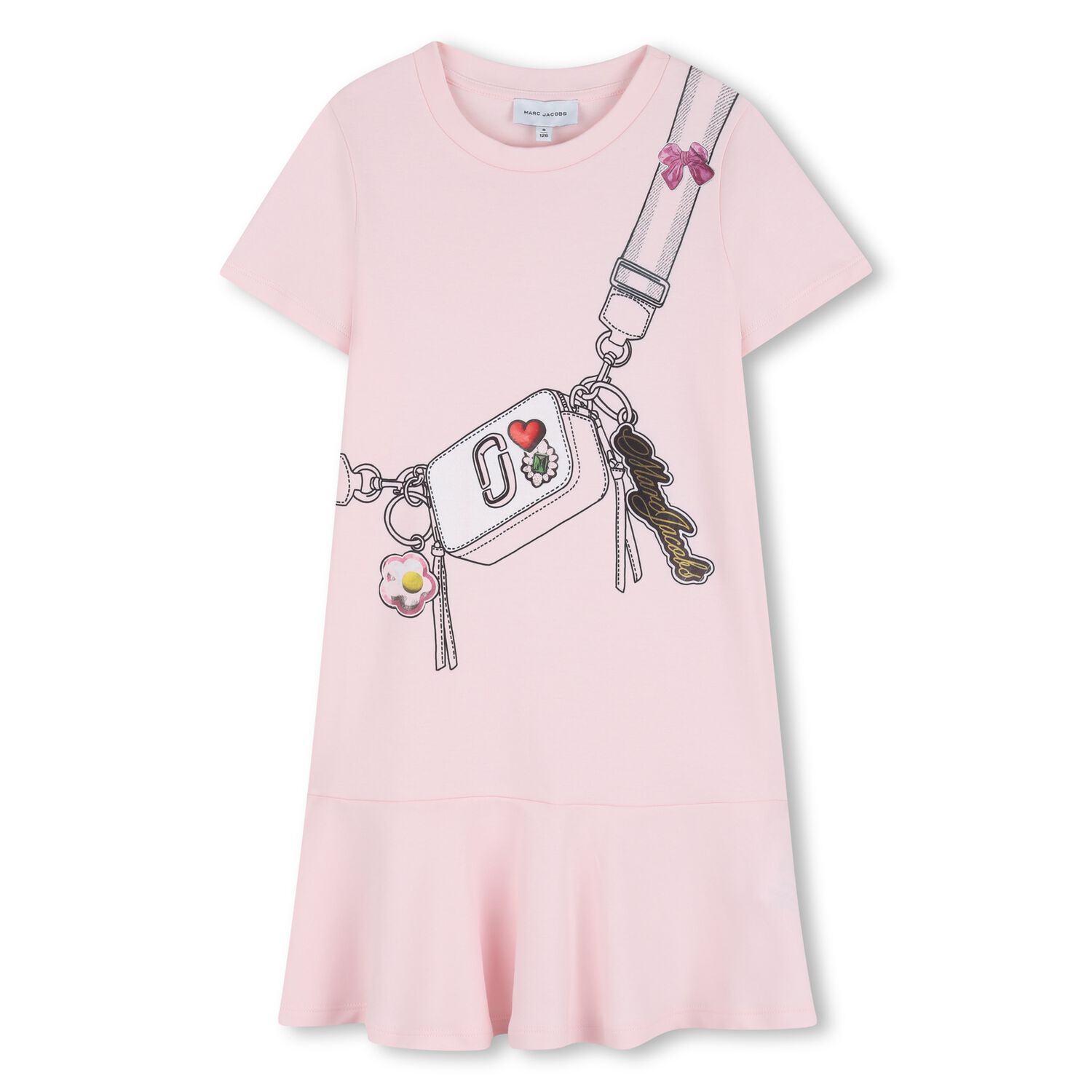 Girls Pink Bag Dress, 2, hi-res