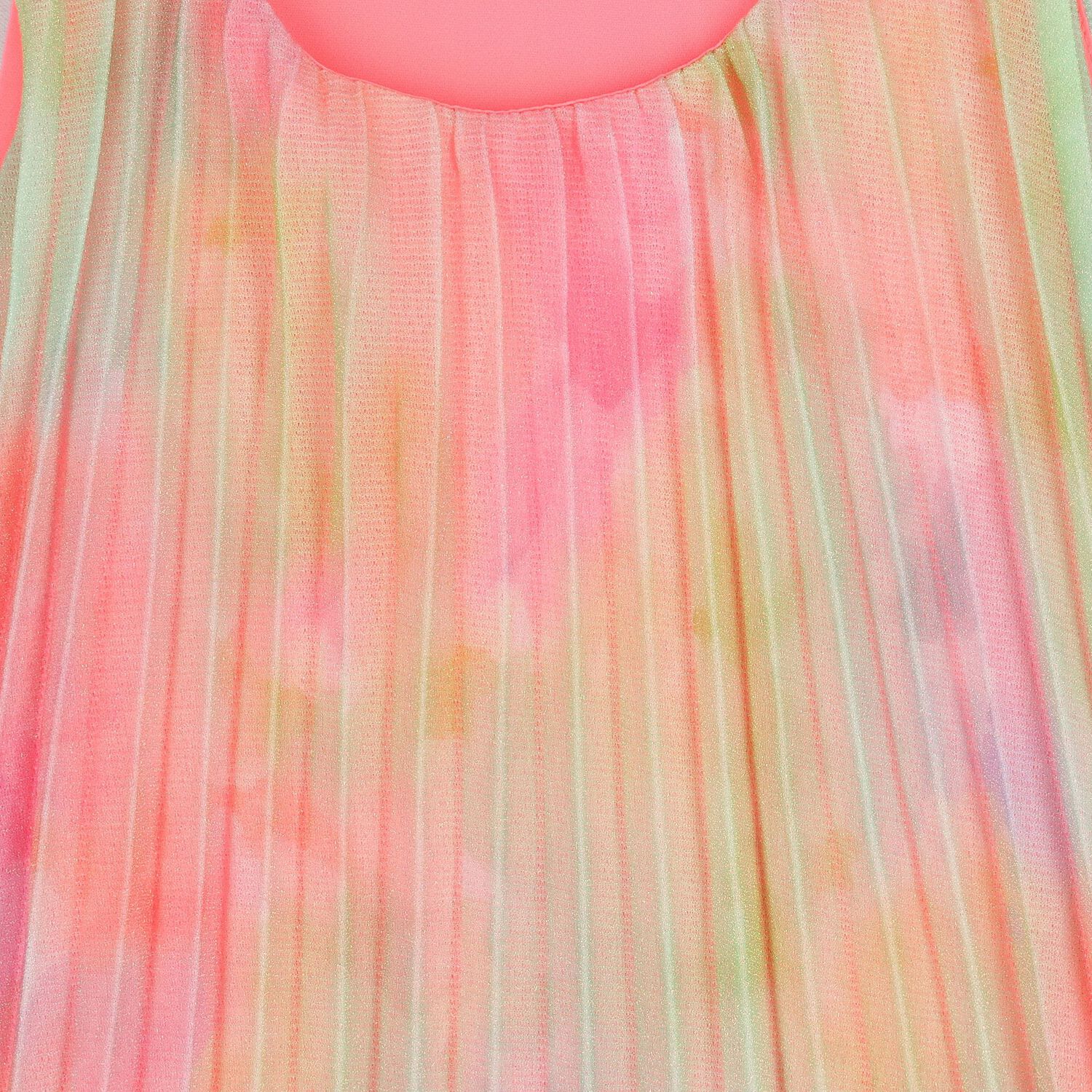 فستان باللون الوردي مطوي للبنات, 1, hi-res