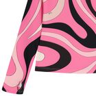 Girls Pink Vortice Logo Long Sleeve Top, 1, hi-res