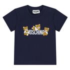 Younger Navy Blue Teddy Bear Logo T-Shirt, 4, hi-res