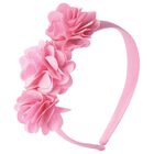 Girls Pink Flower Headband, 1, hi-res