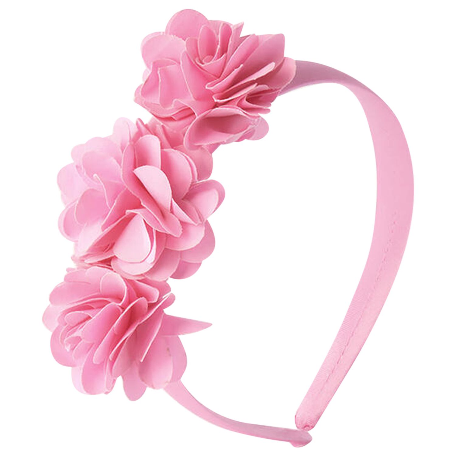 Girls Pink Flower Headband, 1, hi-res