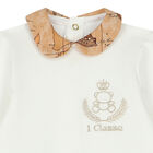Ivory & Beige Logo Babygrow, 1, hi-res
