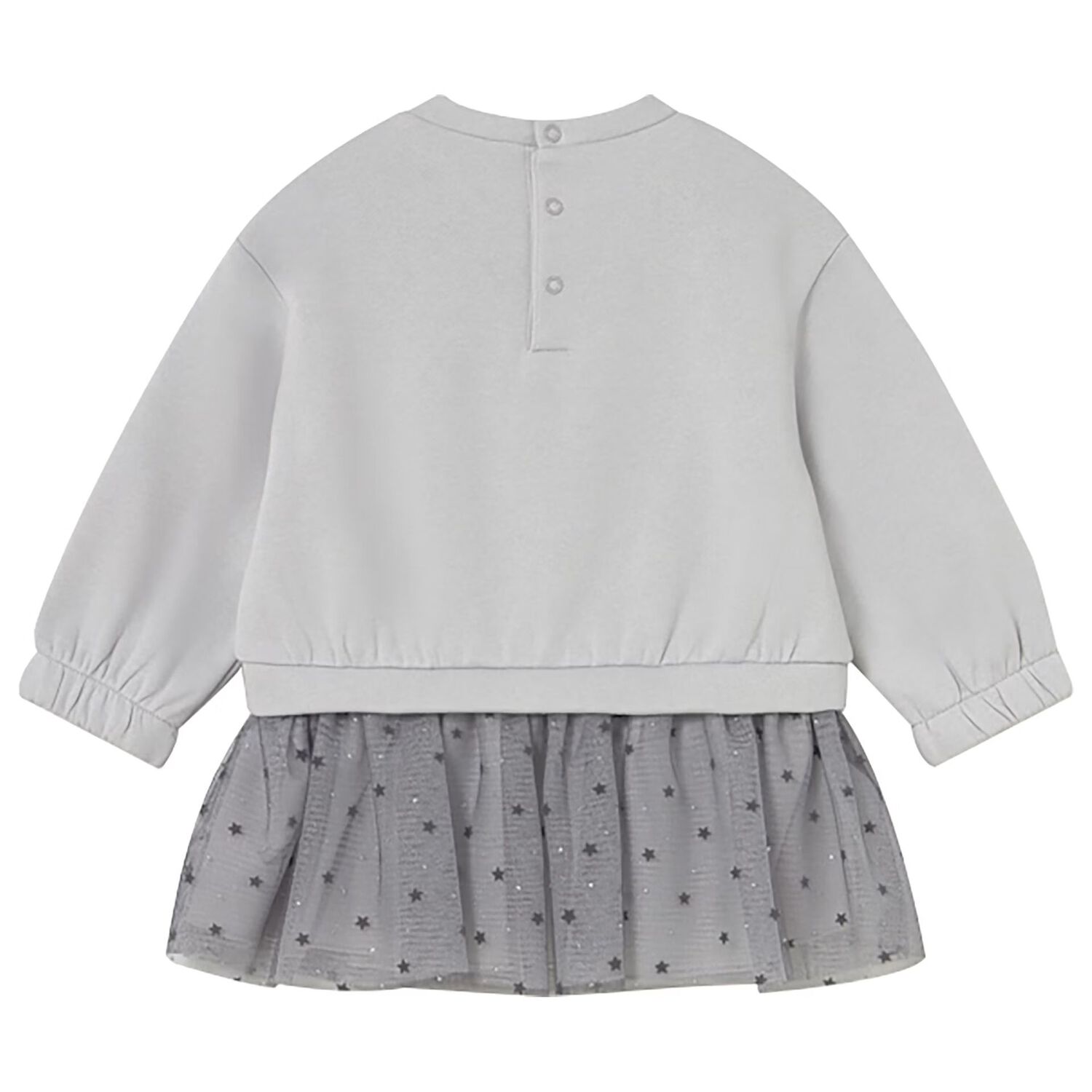 Younger Girls Grey Star Dress, 1, hi-res image number null