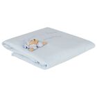 Baby Boys Blue Teddy Bear Ruffled Blanket , 1, hi-res