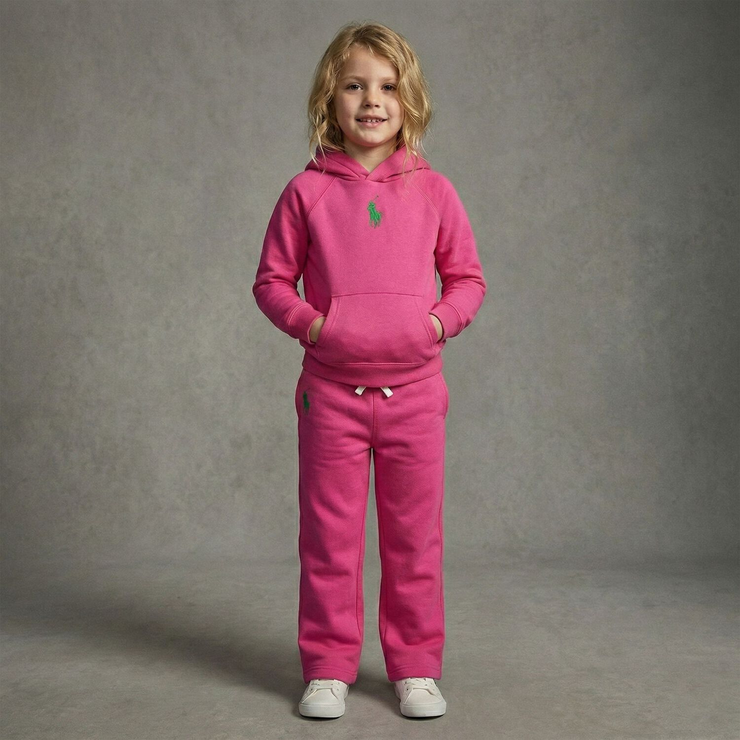 Girls Pink Logo Joggers, 1, hi-res