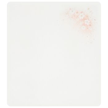 طقم بطانية باللون عاجية مزخرفة بالزهور للبنات 