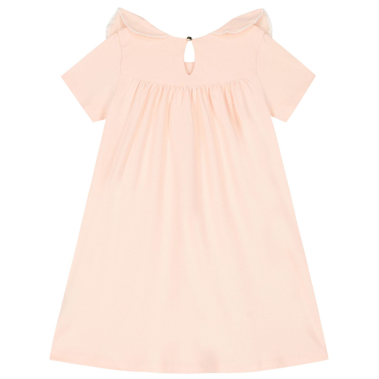فستان بنات بالشعار  باللون وردي , 1, hi-res