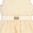 فستان بناتي عاجي اللون مزين بزهور ثلاثية الأبعاد, 1, hi-res