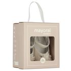 حذاء ما قبل المشي بنقشة زهور للبنات باللون العاجي, 1, hi-res