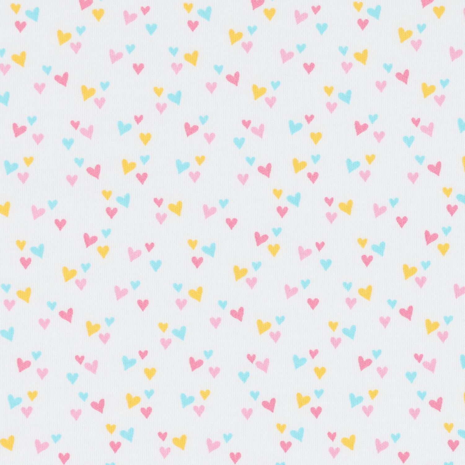 Baby Girls White & Pink Heart Blanket, 1, hi-res