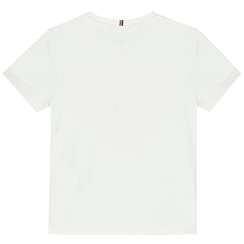 Girls White Varsity Logo T-Shirt