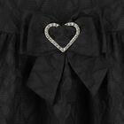 Girls Black Jacquard Heart Dress, 1, hi-res