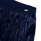 Girls Navy Blue Velvet Skirt, 1, hi-res