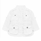 Younger Girls White & Silver Jacket, 1, hi-res