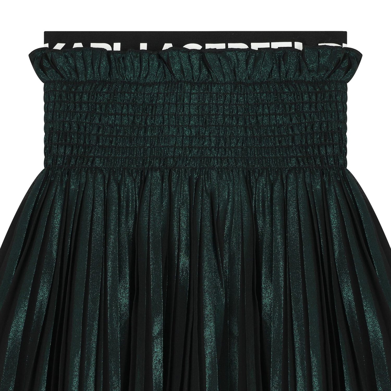 Girls Black & Green Logo Chiffon Skirt, 1, hi-res image number null