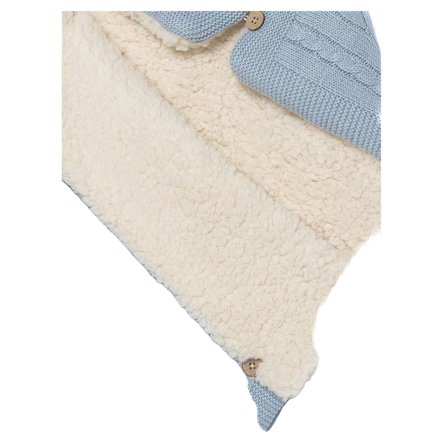 Baby Boys Blue & Ivory Cable Knit Nest, 3, hi-res