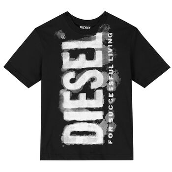 Boys Black Logo T-Shirt