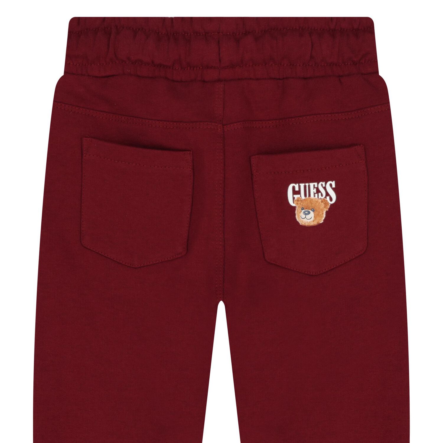 Baby Boys White & Red Teddy Bear Logo Joggers Set, 1, hi-res