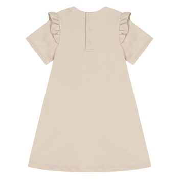Younger Girls Beige Logo Bag Dress