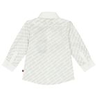 Younger Boys White Logo Shirt, 1, hi-res