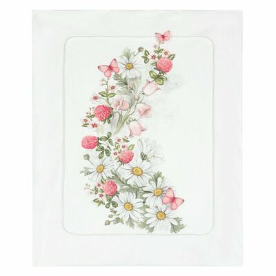 White Floral Baby Blanket