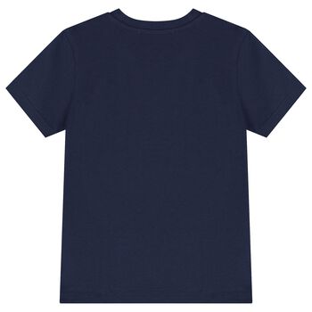 Navy Blue Teddy Bear Logo T-Shirt