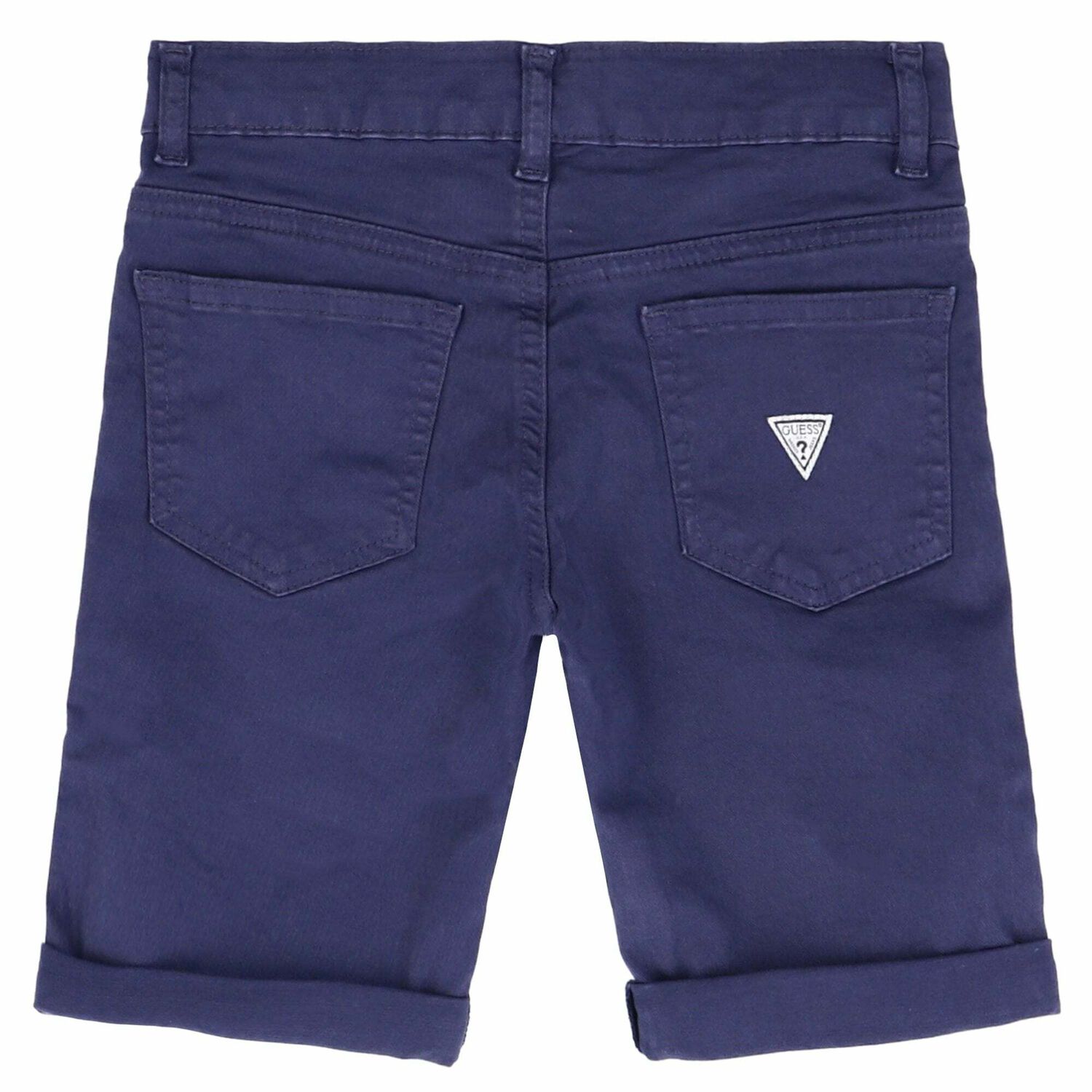 Younger Boys Navy Blue Denim Shorts, 2, hi-res