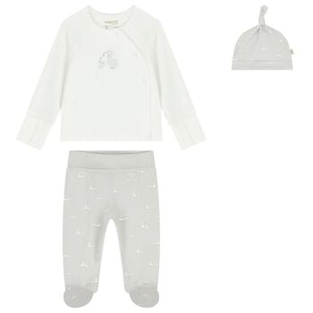 Ivory & Grey 2 Piece Babygrow Set