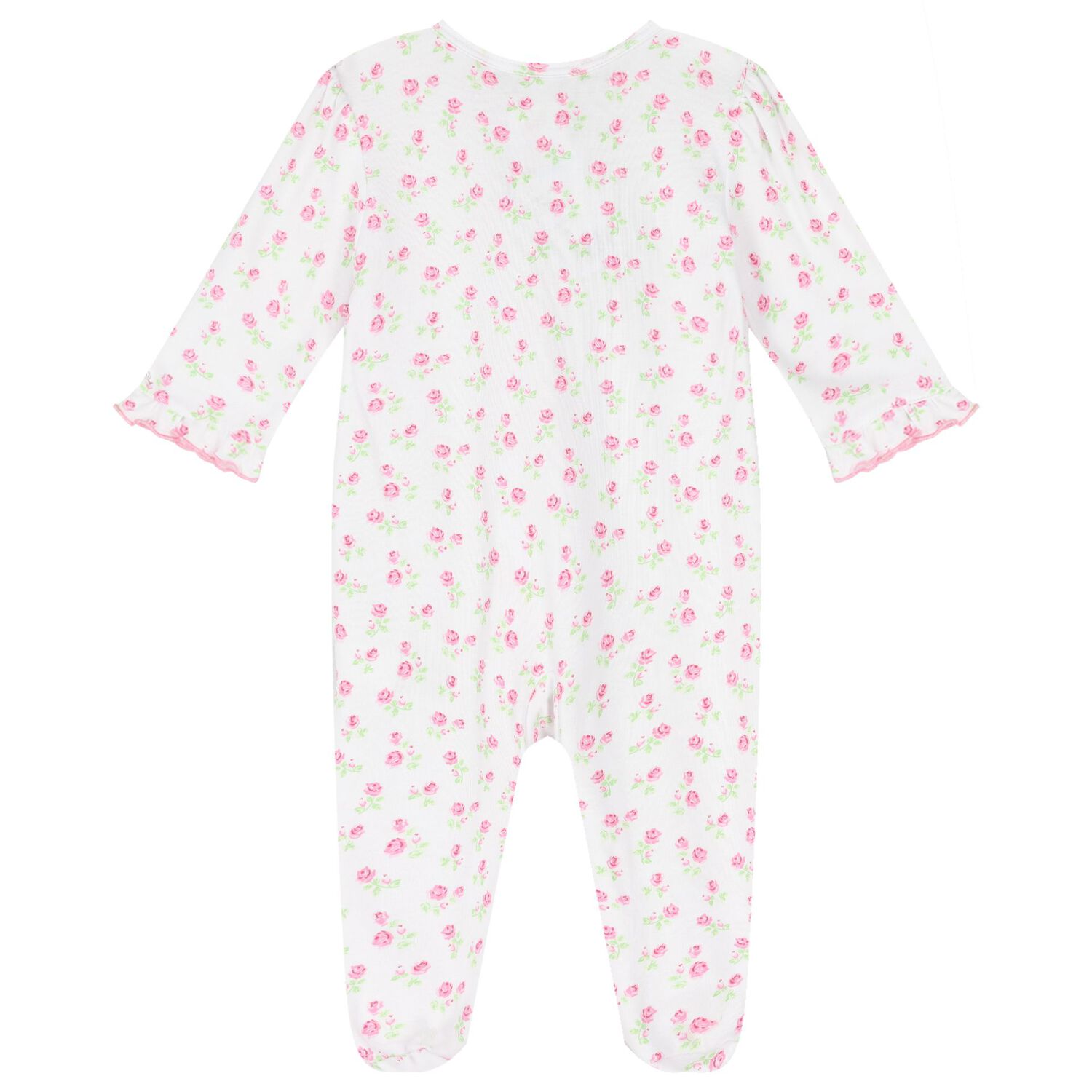 Baby Girls Pink Rosy Roses Babygrow, 1, hi-res image number null
