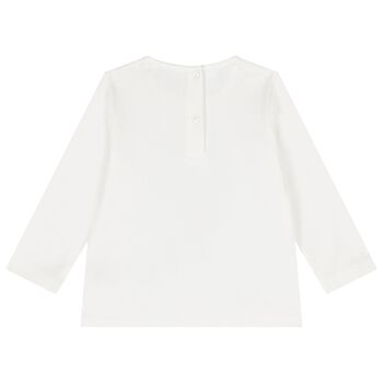 Girls Ivory Long Sleeve Top