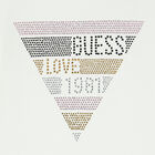 Girls White Embellished Logo Long Sleeve Top, 1, hi-res